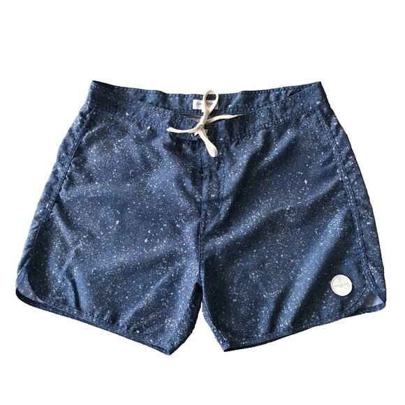 SATURDAYS SURF NYC Swim Trunks Adult 36 Blue Mens Bathing Suit Board Shorts - Picture 1 of 16